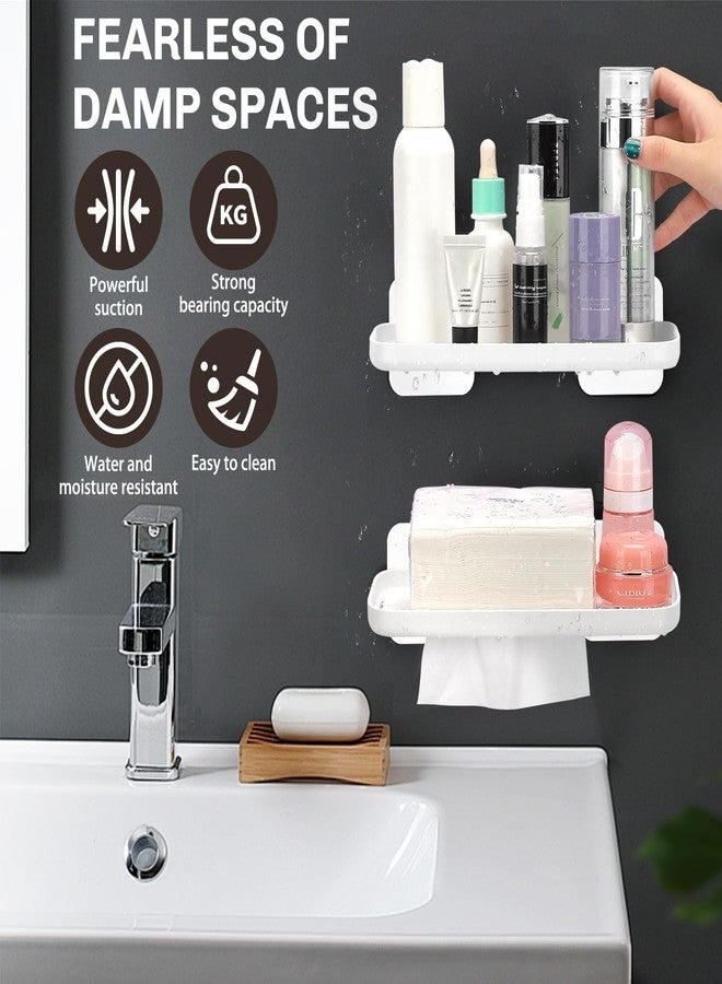 NGETC 4 Pack Floating Shelves for Wall, Self Adhesive Small Shelf, No Drill Adhesive Wall Shelf, Floating Shelves Damage-Free Expand Walls Space for Living Room Kitchen Bathroom (White) - Image 5